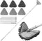 BOOMJOY Wall Cleaner Mop with 82 Inches Long Handle, Baseboard Cleaner Tool Duster with Squeegee & 6 Replacement Pads
