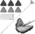 BOOMJOY Wall Cleaner Mop with 82 Inches Long Handle, Baseboard Cleaner Tool Duster with Squeegee & 6 Replacement Pads