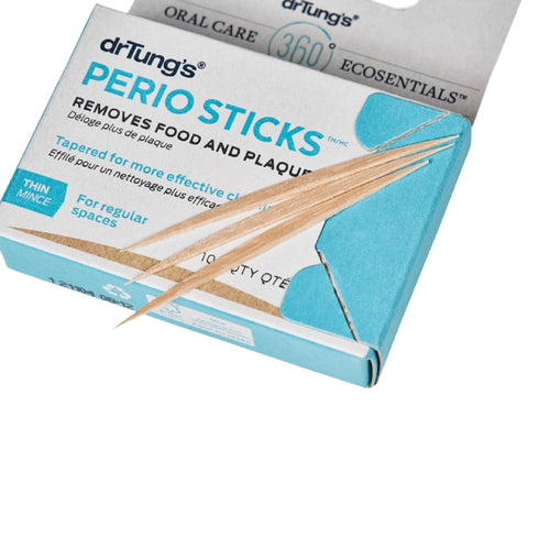 drTung's Dental Sticks for Teeth & Gum Cleaning, Soft Floss Picks for Oral Care, Interdental Plaque & Food Remover