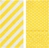 Striped and Polka Dot Paper Bags, Yellow Paper Lunch Bags for Wedding, Baby Shower, Birthday Party (50 PCS, 3.5 × 2.3 ×