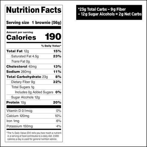 Quest Bake Shop Chocolate Brownies - 10g Protein, 2g Net Carbs, 1g Sugar - 10 Count