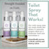 Mist N' Go by OMAZE Pack of 3 Toilet Spray for Poop - Bathroom Odor Eliminator, 2oz x3