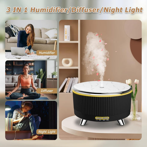 vinfucher 500ml,Diffusers 7 3 Essential Oil Diffuser for Large Room for Home with R/C,Aromatherapy Diffuser Waterless