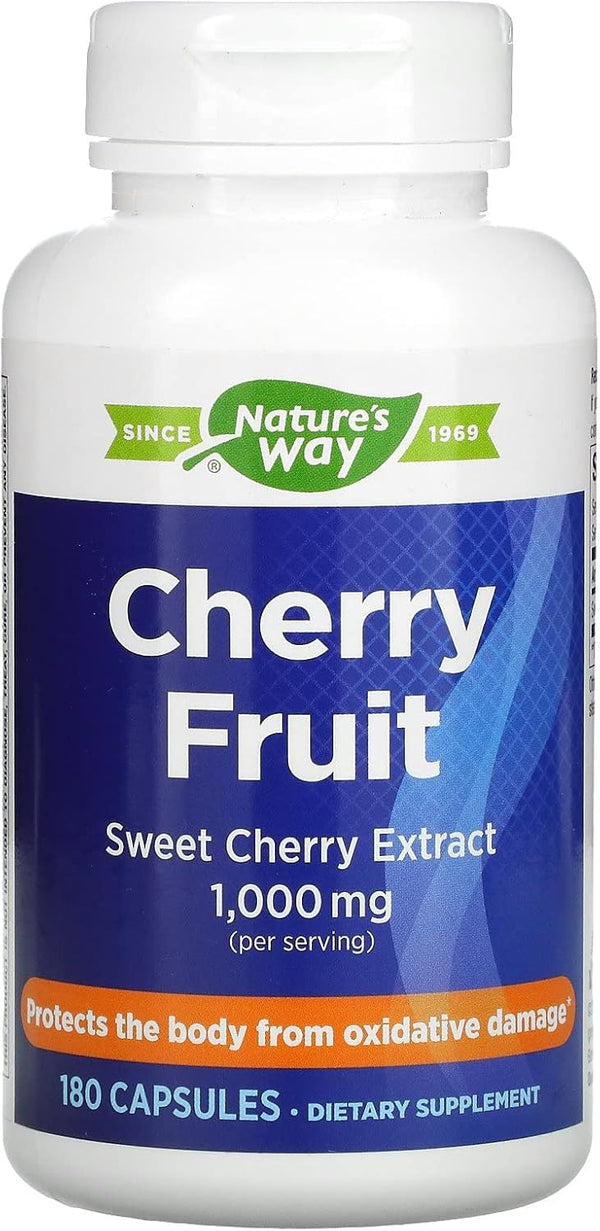 Nature's Way Cherry Fruit Sweet Cherry Extract, Supports Antioxidant Pathways*, 1,000 mg Per 2-Capsule