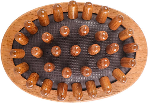 Hzskjyt 6X Wooden Massage Body Brush Multi Functional Body Massager for Waist Neck Back