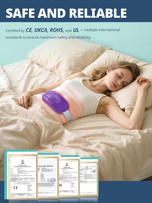 Slimpal AI Portable Heating Pad for Period Cramps, AI Smart Chip Long Safe Heat, Electric Cordless Back Belly Heating