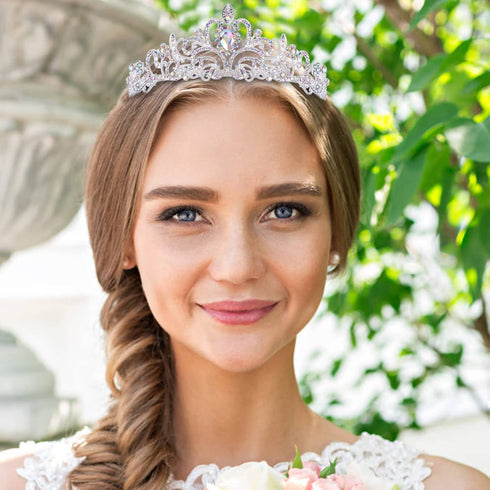Tiaras & Crowns - Crystal AB Rhinestone Princess Tiara for Women and Girls, Birthday Crown