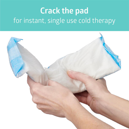 Medline 2-in-1 Absorbent Perineal Pad and Instant Cold Ice Packs - Essential for Postpartum Care (8 Count)