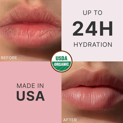 USDA Organic Lip Balm, USA Made with Natural Ingredients, 4 Pack Multi Flavor Moisturizer for Dry Lips