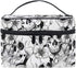 Makeup Train Case Sugar Skull Mexican Floral, Portable Zip Travel Cosmetic Brush Organizer for Girls Women