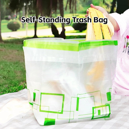 RLXROM 3 Pcs Self-Standing Trash Bags for Outdoor BBQ Party Car Picnic Camping No Trash Cans Needed