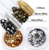 Holographic Nail Foil Glitter Flakes, 3D Sparkly Aluminum Foil Flake for Acrylic Nails Design (4 Boxes)