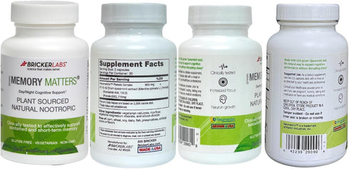 Brain Aid Memory Matters Cognitive Support Supplement, Natural Nootropic with Neumentix Spearmint Extract, 90 Ct