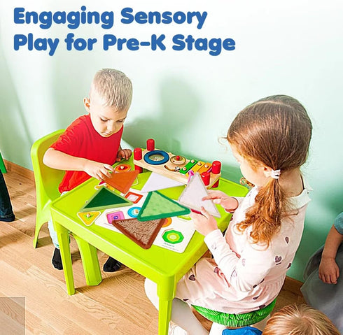 Samiusy 6+ 1-3 6-Textured (6 Pack) Tactile Sensory Toys for Babies Months & Toddlers Years | Sensory Mats for Fine