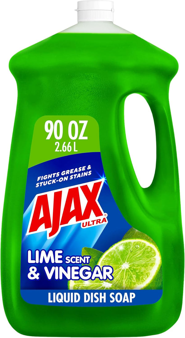 Ajax Ultra Dishwashing Liquid Refill, Vinegar and Lime Scent, 90 fluid ounce