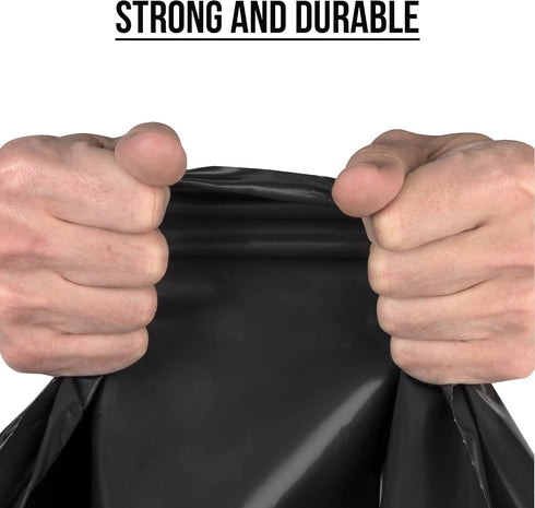 Commander 20-30 Gallon Black Drawstring Trash Bags, 1.0 MIL, 30" x 33", Pack of 28