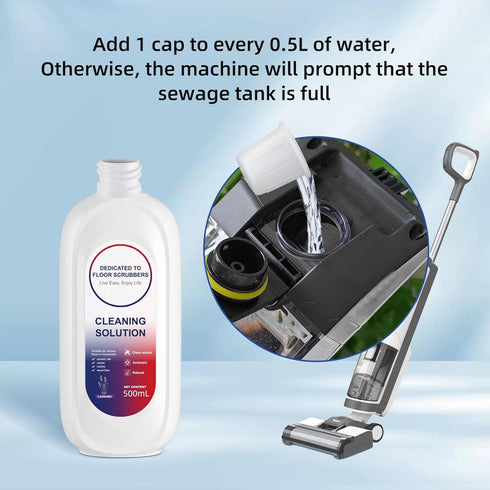 Compatible with Tineco Cleaning Solution 500ml, Lavender Scents Floor Cleaner for All Robot Vacuums (2 bottles)