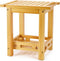 DNANAOL Shower Bench - Natural Wood Shower Stool with Storage Shelf, Waterproof Shower