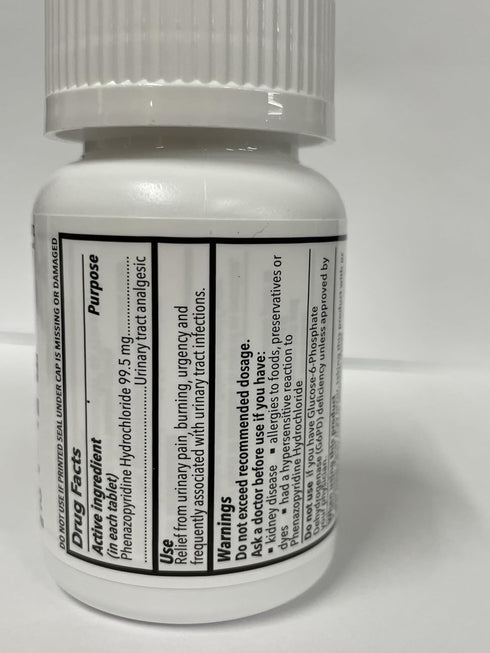 Puregen Labs Urinary Pain Relief Tablets, Maximum Strength OTC for Fast UTI Pain Relief, 72 Count