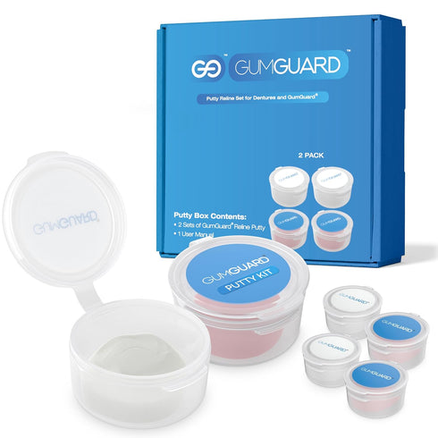 Reline Set Denture Putty Pack - Fast Self-Curing, Versatile for Custom Fit & Comfort in Dentures, 4 Pack