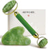 Rena Chris Face Roller & Gua Sha Set, Natural Jade Massage Tools for Jawline Sculpting and Puffiness Reducing