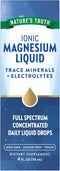 Nature's Truth Ionic Magnesium Liquid Drops | 200mg | 4 Fluid Ounces | Vegan, Non-GMO & Gluten Free with Electrolytes &