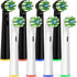 Replacement Toothbrush Heads for Oral B Electric Toothbrush, 4 White + 4 Black