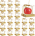 LANIAKEA 75PCS Candy Apple Boxes with Hole 4x4x4 Inches Clear Caramel Apples Boxes