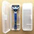 White Transparent Shaving Box - Razor Protector Plastic Cover Container for Manual Razor Accessories