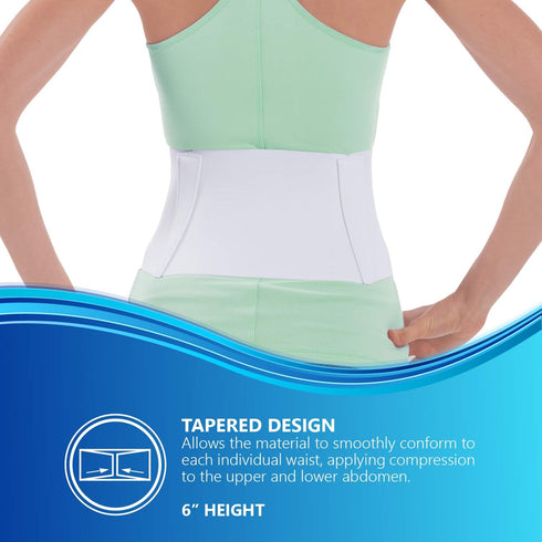 NYOrtho Tapered Abdominal Binder - Firm Compression Wrap, 30-36 Inch, Made in USA
