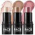 FOCALLURE 3 Pcs Cream Contour Sticks with Highlighter, Bronzer & Blush, Non-greasy Long-wear Face Makeup, LIGHT-MEDIUM
