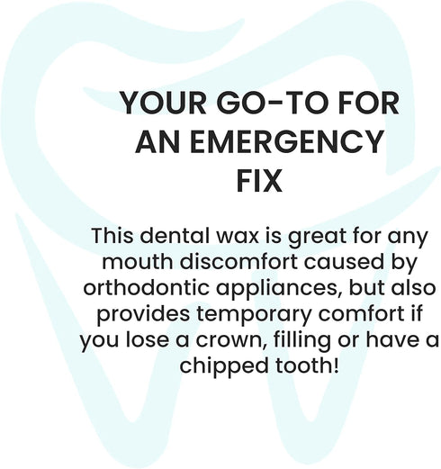 Braces Wax, 50 Orthodontic Strips & Cases (Mint) - 10 Pack, Premium Food Grade Wax for Aligners