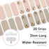 NAILOG Semi Cured Gel Nail Strips (20 Extra Long Stickers) | Buy 2 Get 1 UV Lamp | Glossy Soft Gel Finishing, Tea Time