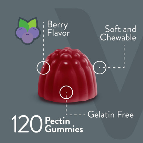 Vitamin B6 Gummies 100mg - Mood & Nerve Function Support for Adults & Teens - Vegan, Gluten Free, 60 Count