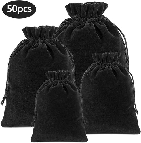 Lucky Monet Velvet Drawstring Bags, 25/50/100PCS Jewelry Pouches for Christmas, Birthday, Wedding Favors
