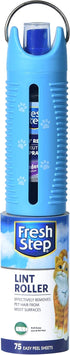 Fresh Step Roll N' Refresh Lint Roller with Air/Fabric Freshener Spray, 75 Sheets, Pet Hair Tool