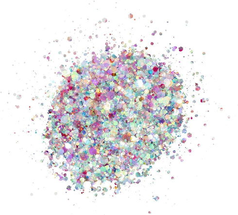 Kiara Sky 3D Glitter Nail Art Sprinkle On Collection 1 oz in Eerie-Descent (Iridescent) for Acrylic, Gel Polish