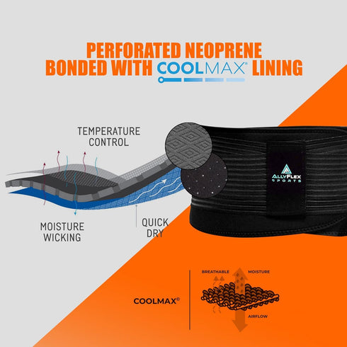 Back Brace for Lower Back Pain, Lumbar Support Belt for Men and Women, Cooling Technology Relief (Large)