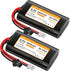 Mspalocell 2 Pack 5600mAh 3.7v Lithium ion Battery with JST-PH 2.0 2-Pin Rechargeable