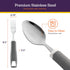 Special Supplies Adaptive Utensils 5-Piece Set Non-Weighted, Non-Slip Handles for Hand Tremors, Arthritis, Parkinson’s or Elderly Use - Stainless Steel Knife, Rocker Knife, Fork, Spoons (Grey)