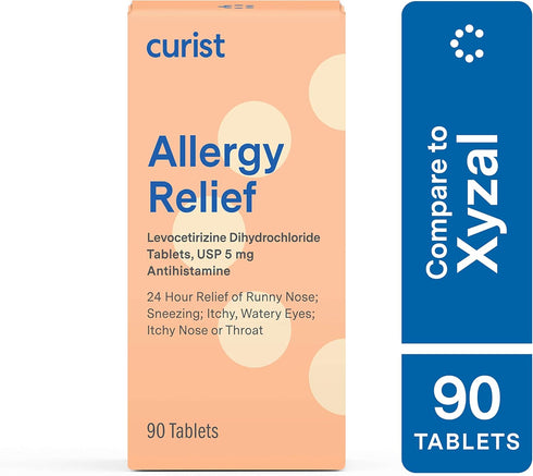 Curist - Generic Xyzal Levocetirizine 5 mg - Allergy Pills, 24 Hour Relief - Allergy Medicine (90 Tablets)