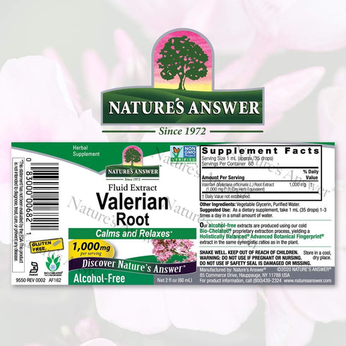Nature's Answer Valerian Root 2 Ounce Extract - Alcohol-Free, Gluten Free, Kosher, Non-GMO, Calming Support