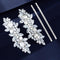 WHAVEL 4PCS Rhinestone Hair Barrettes for Women, Silver Sparkly Hair Clips, Fancy Formal Hair Accessories for Weddings