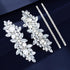 WHAVEL 4PCS Rhinestone Hair Barrettes for Women, Silver Sparkly Hair Clips, Fancy Formal Hair Accessories for Weddings