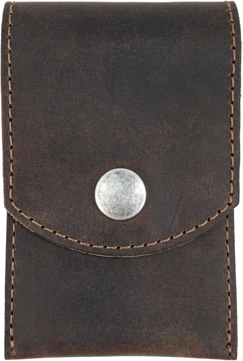 Hide & Drink Double Nail Clipper Case, Handmade Full Grain Leather Grooming Kit, Bourbon Brown, Travel Essentials