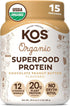 KOS Organic Plant Based Protein Powder, Chocolate Peanut Butter, Vegan, Keto Friendly, 15 Servings