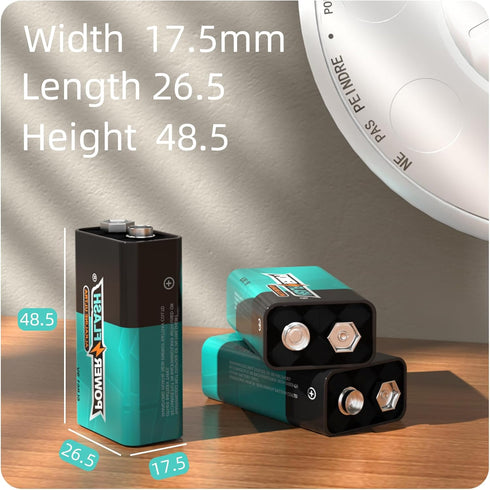 12 Count Family Pack 9V Batteries with Fresh Date - Ultra Long Lasting All Purpose 9 Volt Battery