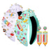 Teacher Headbands for Women, Pencil Printed Wide Knotted Headbands, Back To School Gifts (Pattern E)
