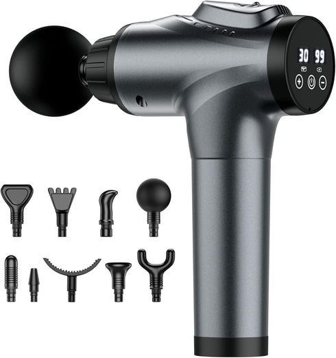 Muscle Massage Gun for Athletes - Handheld Electric Deep Tissue Back Massager with 30 Speed Levels