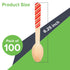 Red And Green Striped Candy Cane Christmas Wooden Spoons. Pack of 100 Count. 6.25 Inches Wooden Eco-Friendly Spoons.